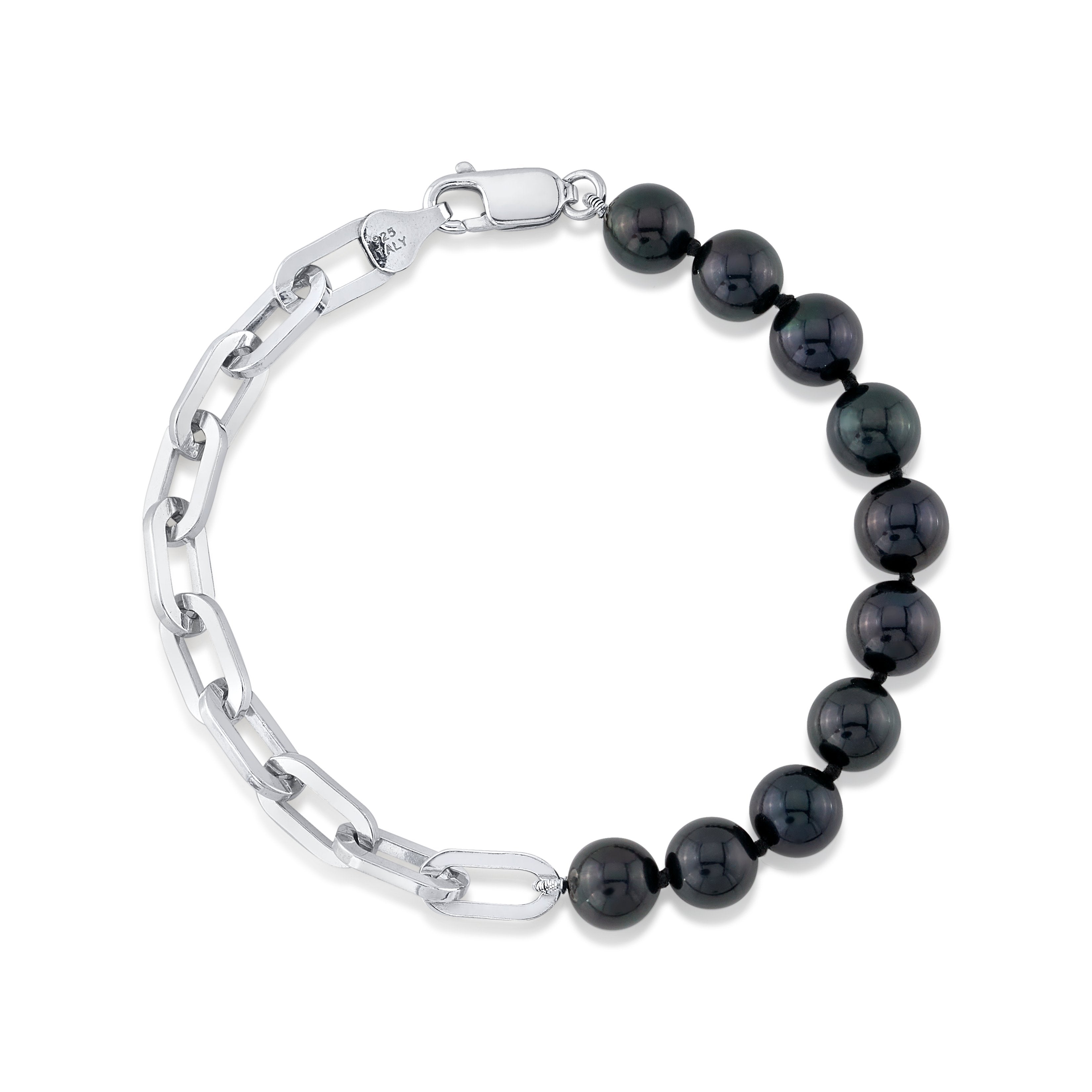 Margarita black side-drilled irregular cultured freshwater pearl brace –  Pearls of the Orient Online