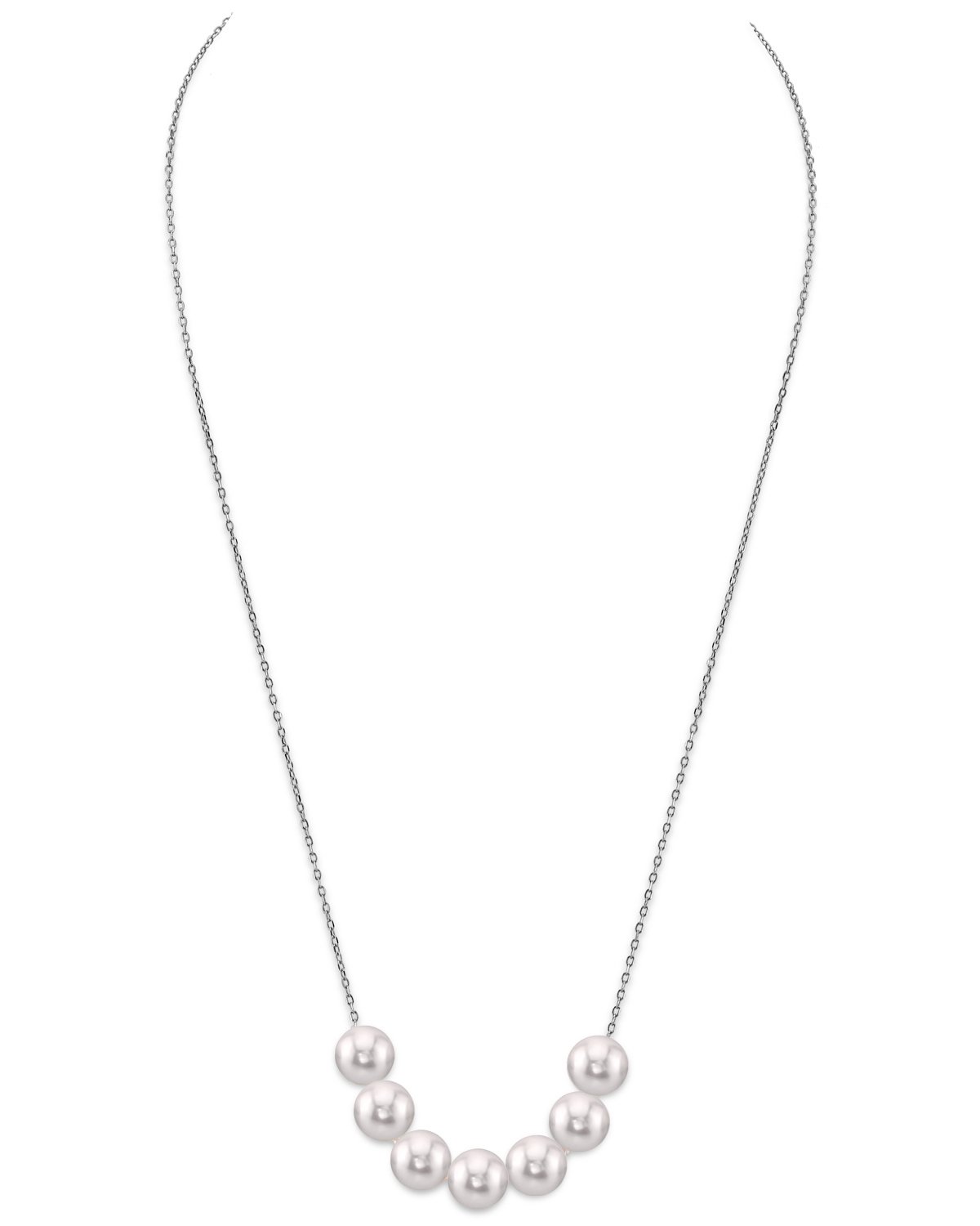 Japanese Akoya Pearl  14K Gold Tincup Celeste Necklace - Secondary Image