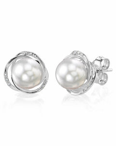 White South Sea Pearl and Diamond Lexi Earrings - Pure Pearls