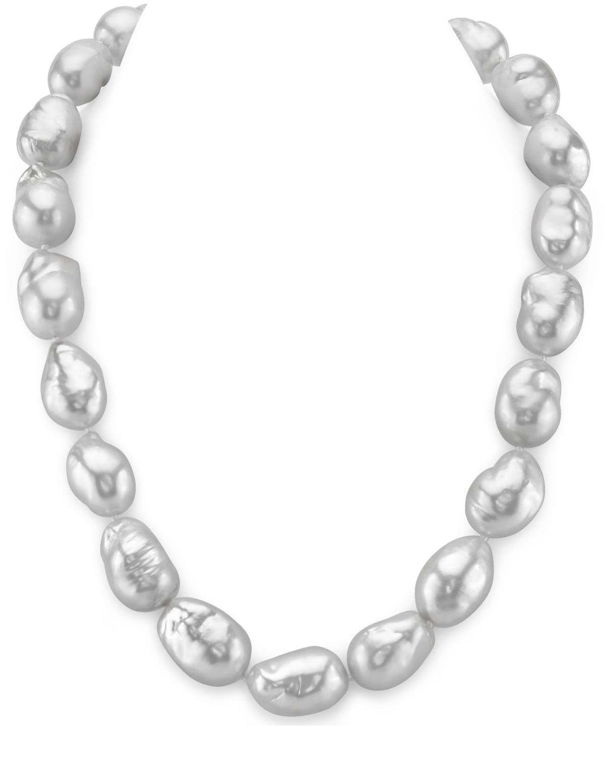 14-15mm White South Sea Baroque Pearl Necklace - Pure Pearls