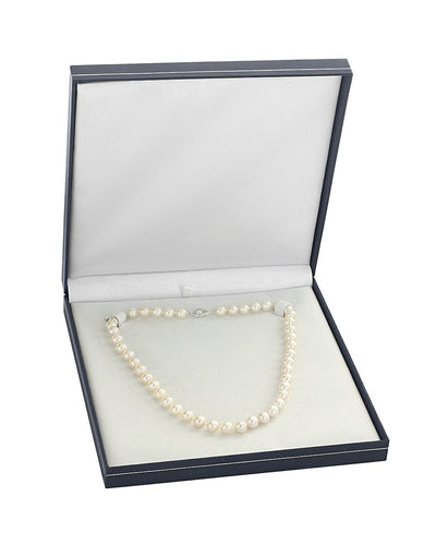 9.5-10.5mm White Freshwater Pearl Necklace- AAAA Quality - Third Image