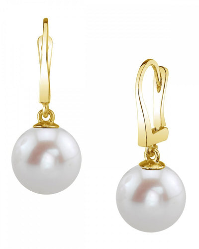 Freshwater Pearl Classic Elegance Earrings - Model Image