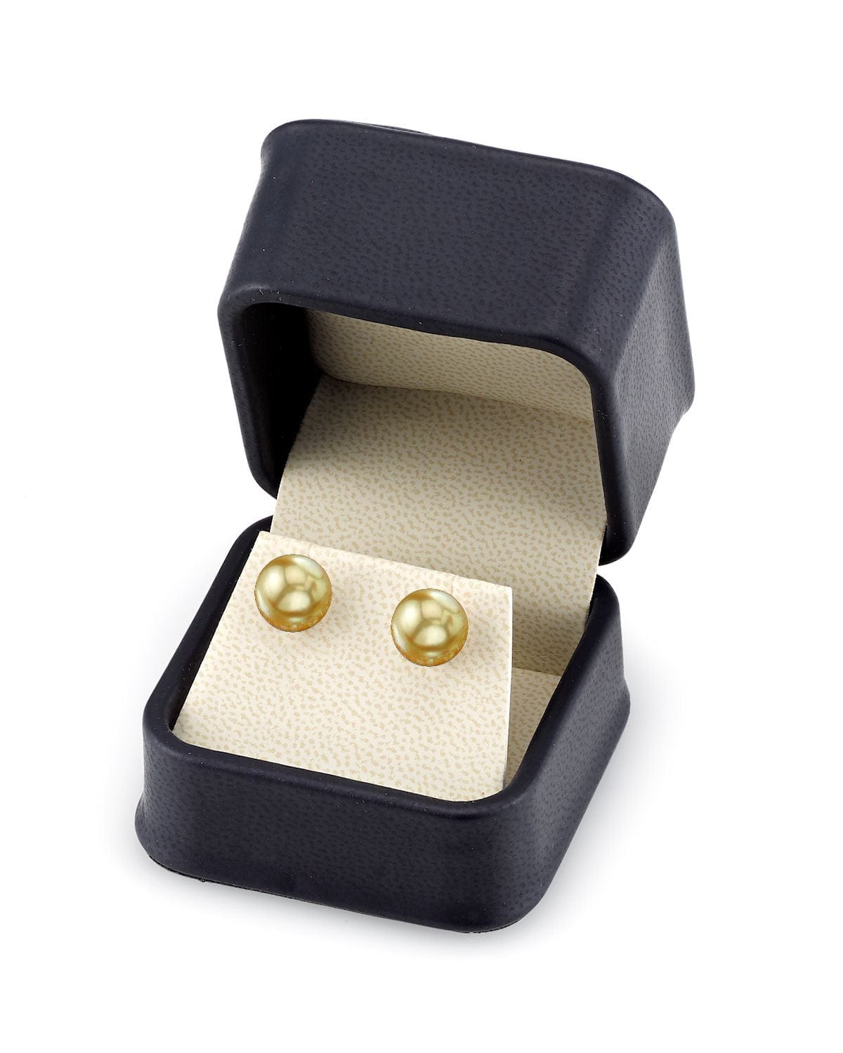 9mm Golden South Sea Round Pearl Stud Earrings- Choose Your