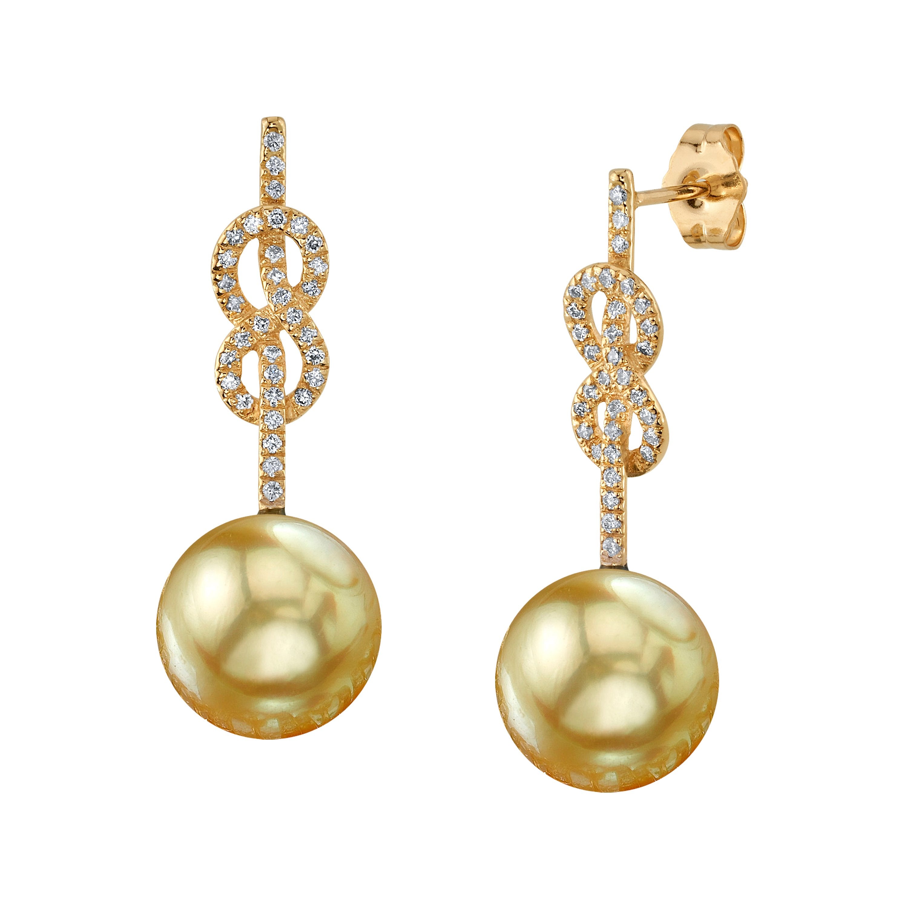 Shop Infinity Crystal Stone Gold Plated Dangler Earrings