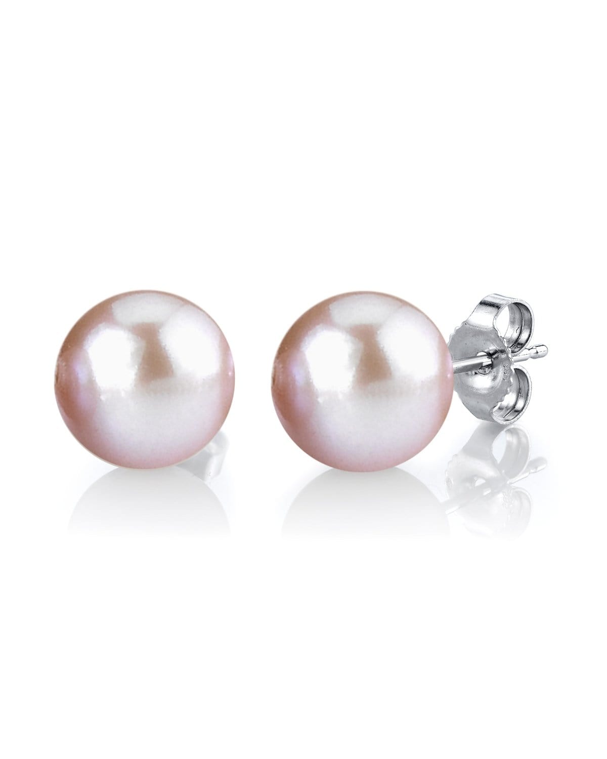 7-8mm Multi-Color Freshwater Pearl Gold Plated Stud Earrings – Natural Pearl, Screw Back, Nickel-Free