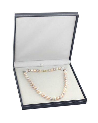 8.0-8.5mm Akoya Multicolor Pearl Necklace - AAA Quality - Model Image