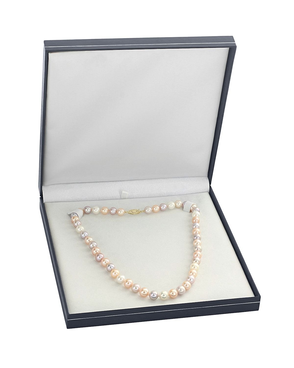 9.5-10.5mm Multicolor Freshwater Pearl Necklace- AAAA Quality - Secondary Image