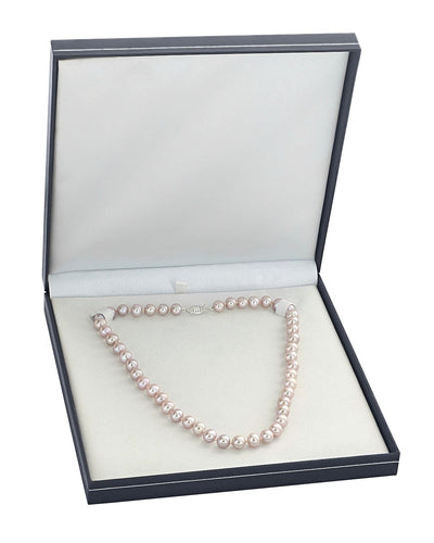 7.0-7.5mm Pink Freshwater Pearl Necklace - AAAA Quality - Secondary Image