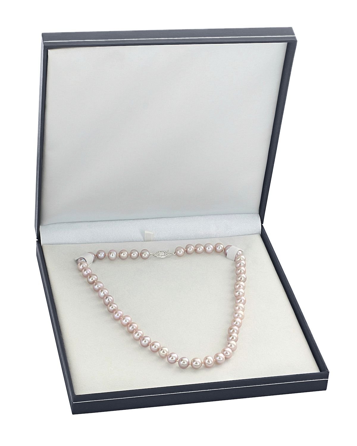 8.0-8.5mm Peach Freshwater Pearl Necklace - AAA Quality - Third Image