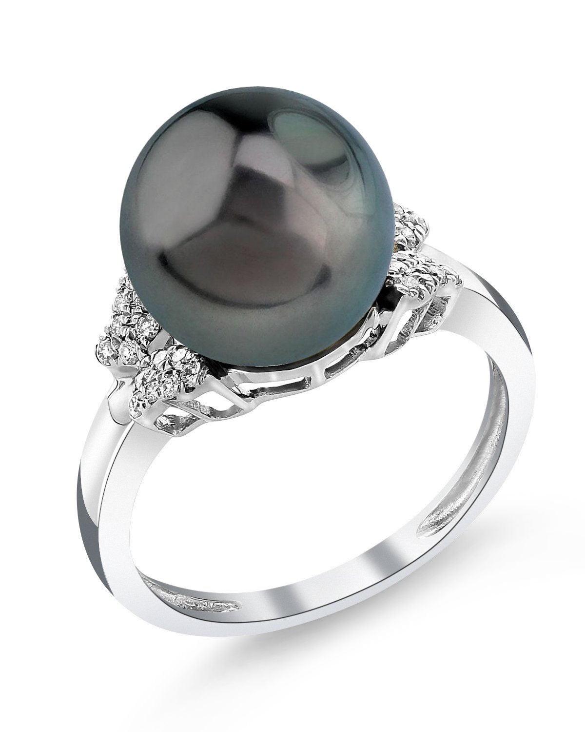 Tahitian South Sea Pearl & Diamond Infinity Ring - Pure Pearls