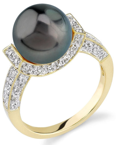 Tahitian South Sea Pearl Sparkling Jewel Ring - Third Image