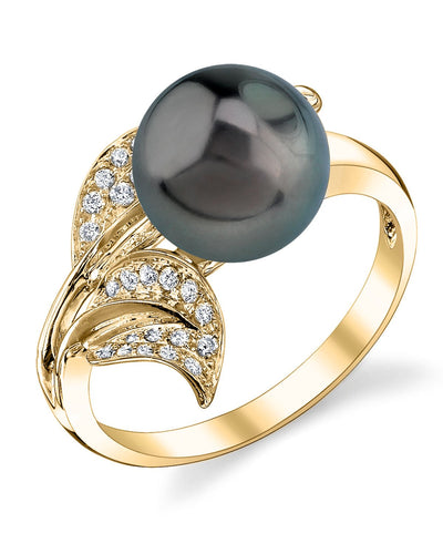 Tahitian South Sea Pearl & Diamond Eva Ring - Third Image