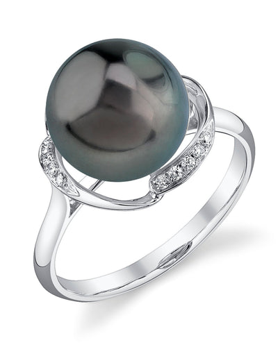 Tahitian South Sea Pearl & Diamond Ruby Ring