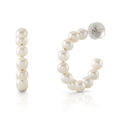 White Freshwater Pearl Zoya Earrings