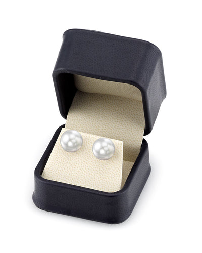 11mm South Sea Round Pearl Stud Earrings- Choose Your Quality - Fourth Image